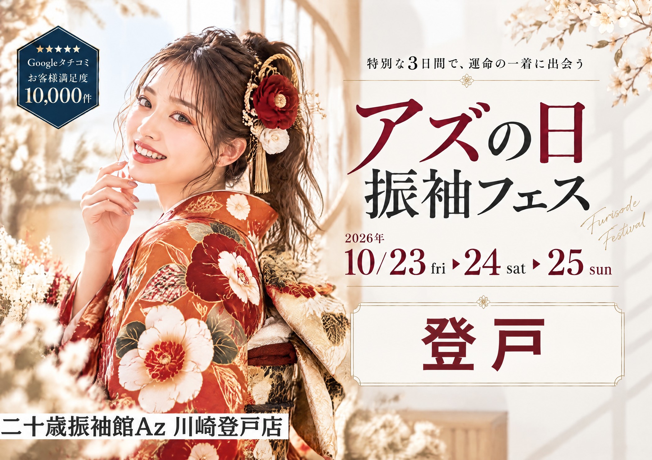 アズの日 振袖フェス 二十歳振袖館Az 川崎登戸店