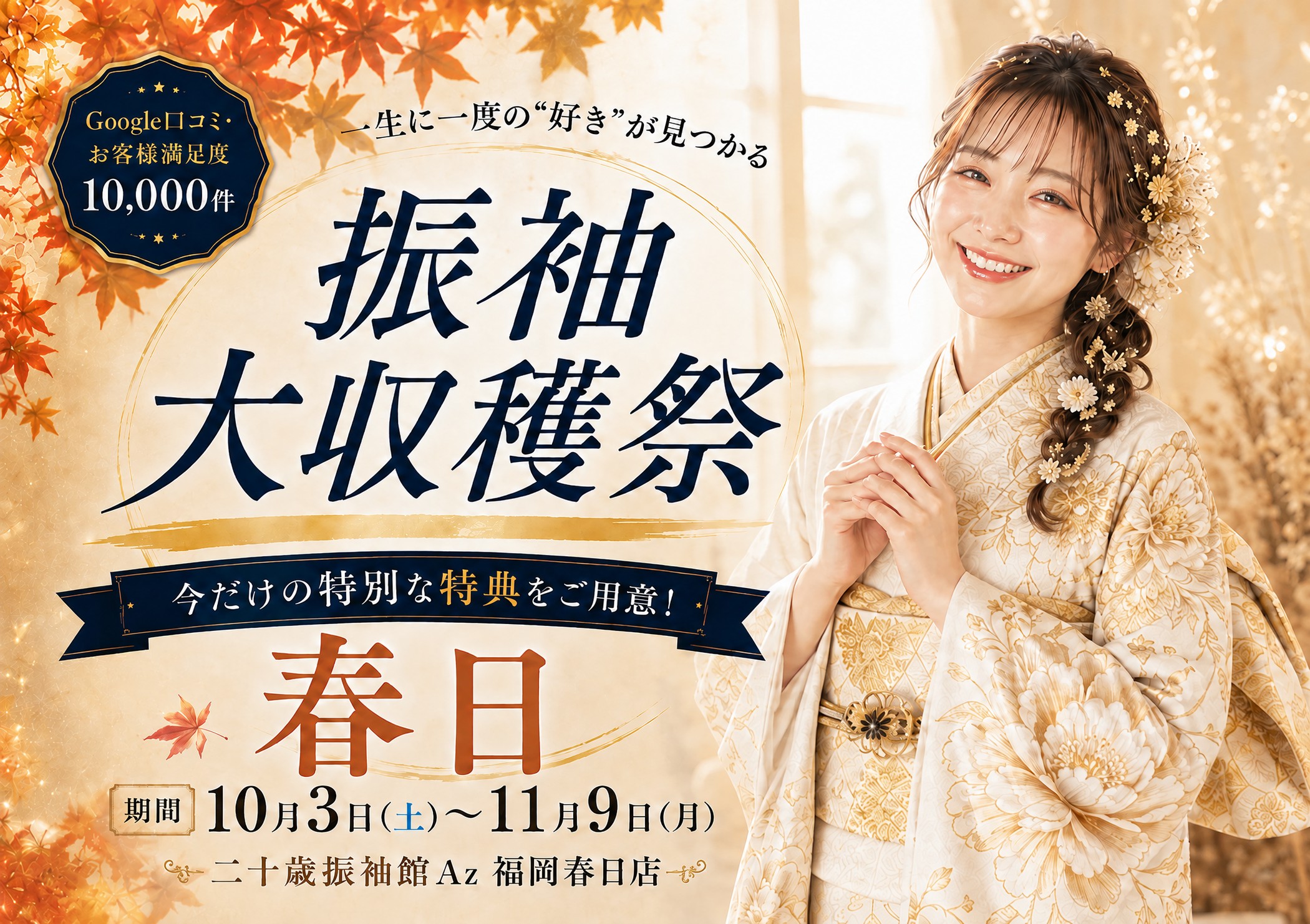 振袖大収穫祭 二十歳振袖館Az 福岡春日店
