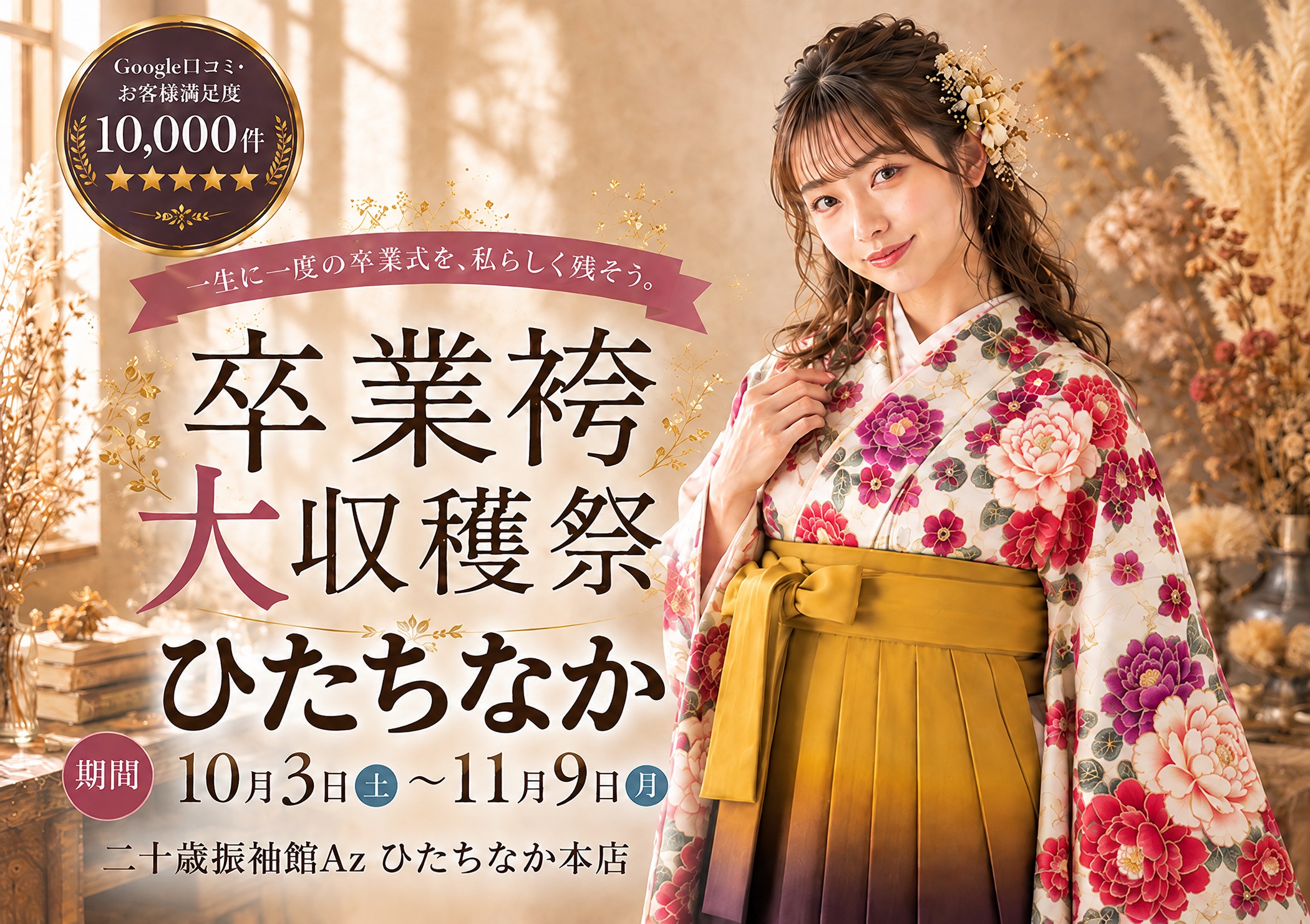 卒業袴大収穫祭 二十歳振袖館Az ひたちなか本店