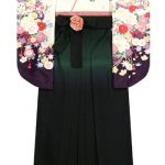 【卒業袴】白/紫・桜花