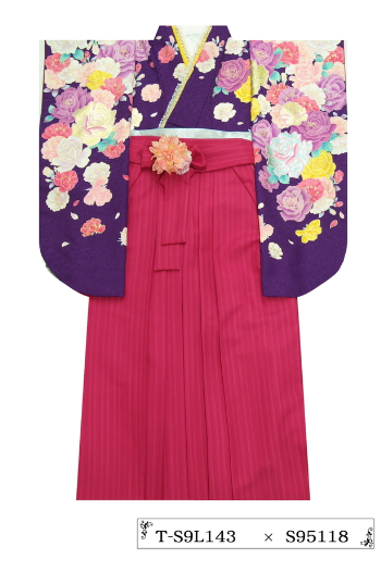 【卒業袴】紫/ﾋﾟﾝｸ・桜