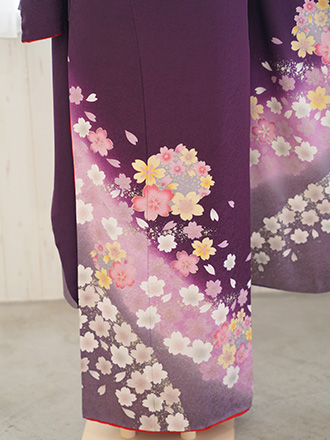 【振袖】紫・桜