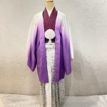 【男性袴】白/紫・グラデ