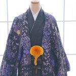 【男性袴】紫/黒・洋花