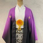 【男性袴】紫/黒・グラデ