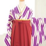 【卒業袴】白/紫・矢羽
