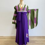 【卒業袴】緑/紫・矢羽