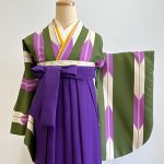 【卒業袴】緑/紫・矢羽