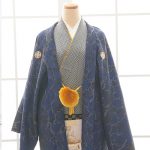【男性袴】紺・牡丹