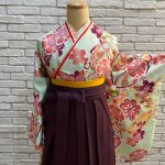 【卒業袴】黄緑/赤・桜