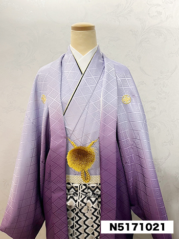 【男性袴】紫・菊菱
