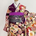 【振袖】紫・菊/牡丹