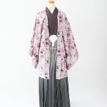 【男性袴】紫/茶・洋花