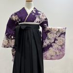 【卒業袴】紫・牡丹