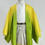 【男性袴】黄色/黄緑・無地