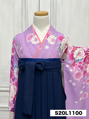 【卒業袴】紫・桜/牡丹