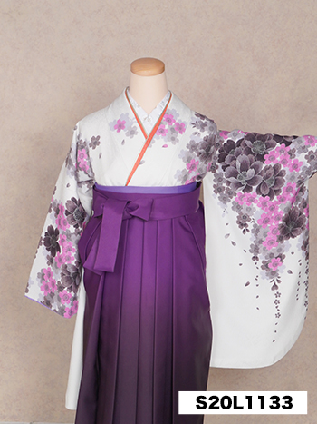 【卒業袴】紫・桜