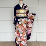 【振袖】紺・牡丹