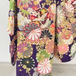 【振袖】紫・鶴