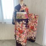【振袖】紺・牡丹