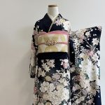【振袖】紺・牡丹