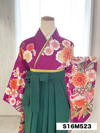【卒業袴】紫・桜/鶴