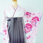 【卒業袴】白・牡丹