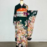 【振袖】緑・牡丹