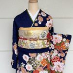 【振袖】紺・牡丹