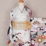 【振袖】白・菊/松