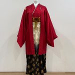 【男性袴】赤・無地