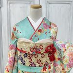 【振袖】水色・牡丹/桜
