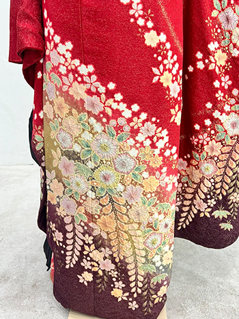 【振袖】赤・辻が花