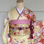 【振袖】黄色・牡丹/御所車