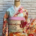 【振袖】水色・牡丹