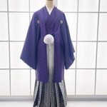 【男性袴】紫・菊菱