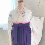 【卒業袴】白・小花