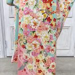 【振袖】水色・牡丹/桜