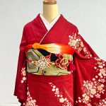 【振袖】赤・辻が花