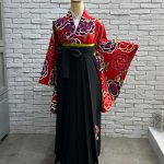 【卒業袴】赤・牡丹