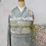 【振袖】水色・牡丹