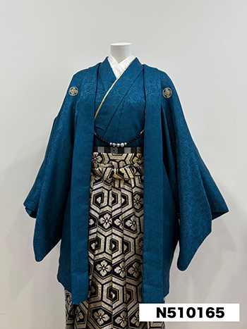 【男性袴】青・無地