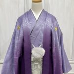 【男性袴】紫・菊菱