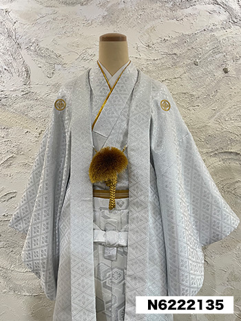 【男性袴】ｼﾙﾊﾞｰ・花菱