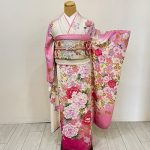 【振袖】白/ﾋﾟﾝｸ・牡丹