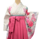 【卒業袴】白/ﾋﾟﾝｸ・桜
