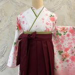 【卒業袴】白/ﾋﾟﾝｸ・桜