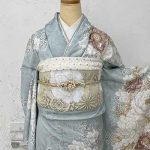 【振袖】水色・牡丹