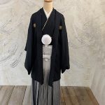 【男性袴】黒・刺子・金紋