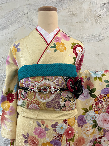 【振袖】黄/赤・桜